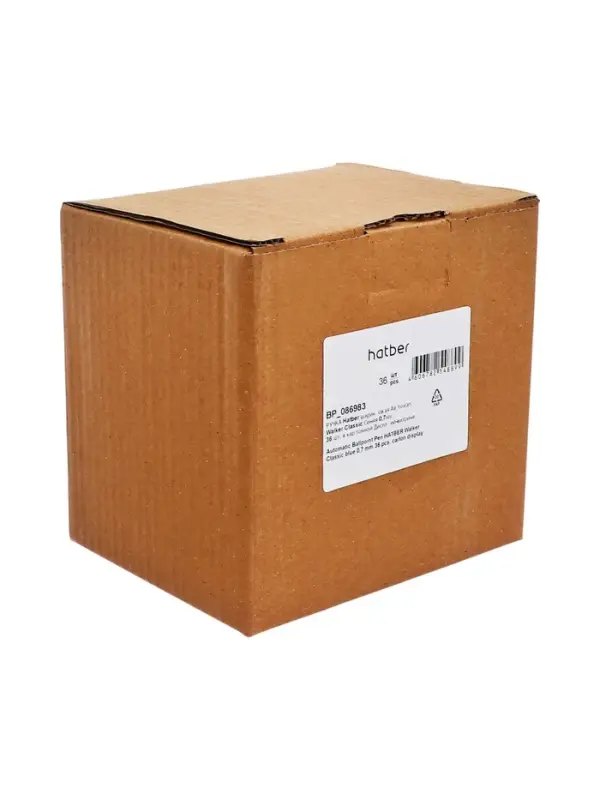 Ручка шариковая автоматическая, Hatber. Walker Classic, синяя 0.7 мм, 36 шт. в дисплее, МИКС