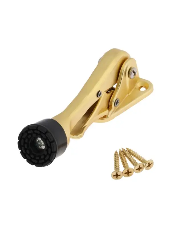 Фиксатор дверной LOCKLAND &ldquo;козья ножка&rdquo;, с автоподъемом, цвет золото
