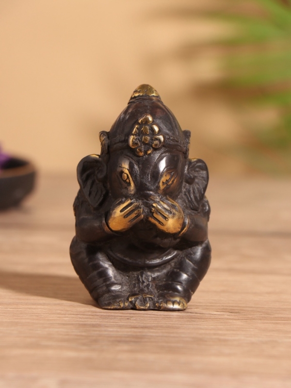 Сувенир бронза "Ганеша" 5х5х8 см