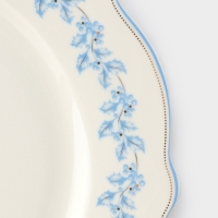 Тарелка WY Royal blue, d=20 см, фарфор, белая