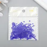 Бисер стекло 8/0 "Матовый полупрозрачный. Сапфир" 10 гр