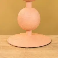 Подсвечник на 1 свечу "Пудровый" с 3 сферами 10х10х25 см