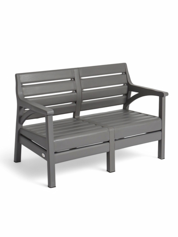 Набор садовой мебели "Евпатория" 4 предмета: 2 кресла, стол, диван 2-х местный, цвет серый