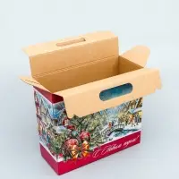 Коробка подарочная новогодняя &laquo;Рождественский город&raquo; 34&times;14&times;35.5 см