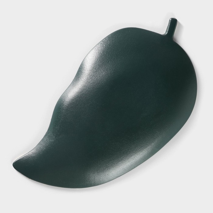 Блюдо для фруктов Доляна &laquo;Золотой лист&raquo;, 31&times;17&times;3 см, цвет зелёный