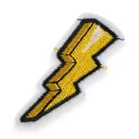 Наклейка на одежду &laquo;Молния&raquo;, с клеевой основой, 2&times;5 см, жёлтая