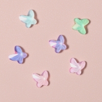 Фигурки для дизайна ногтей &laquo;Витражные бабочки&raquo;, объёмные, разноцветные