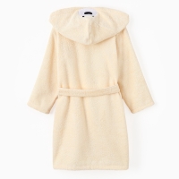 Халат махровый детский "Мишка" р-р 32 (110-116 см), бежевый