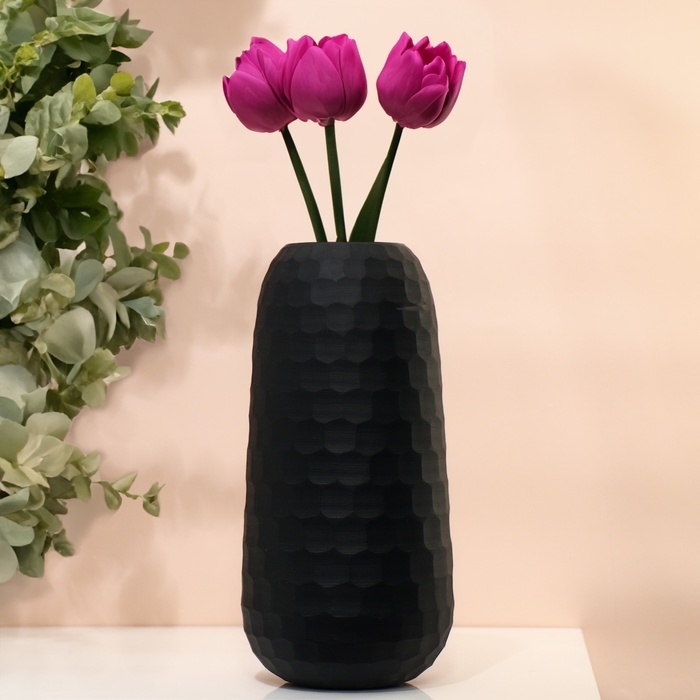 Ваза для цветов &laquo;Сара&raquo; из черного стекла 31 х 15 х 15 см