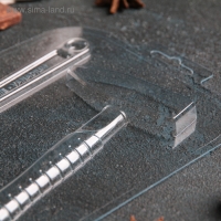 Форма для шоколада и конфет пластиковая &laquo;Ключ и молоток&raquo;, цвет прозрачный