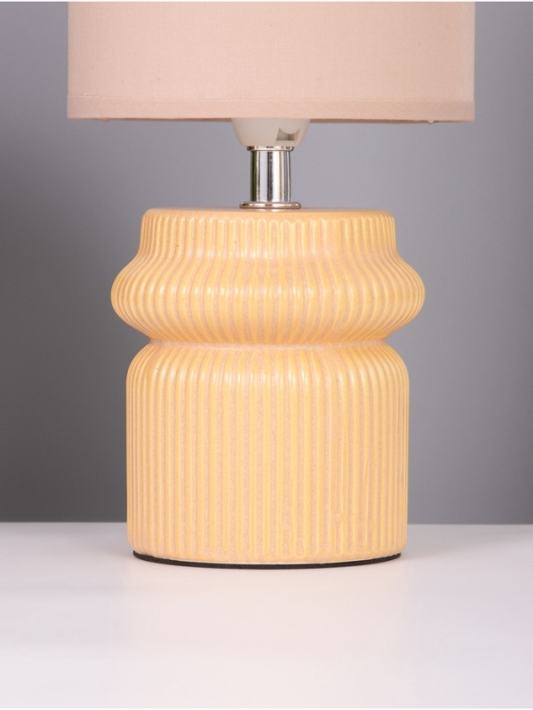 Лампа настольная "Афина" 1х40Вт Е14 бежевый 13х13х26см МОДЕЛЬ: