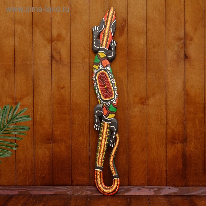 Панно декоративное "Ящерица геккон" 97х15х1,5 см МИКС