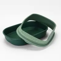 Лоток для кошек Фур-Мур 48&times;35.5 cм с высоким бортом + совок, Soft-touch, изумруд