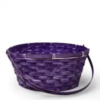 Корзина плетеная 26 х 12 х _ см, ручка складная h=21 см сиреневый (к7707692)