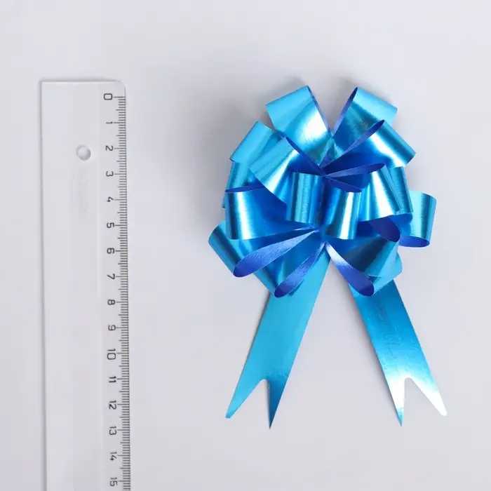 Бант - шар №3, простой, голубой