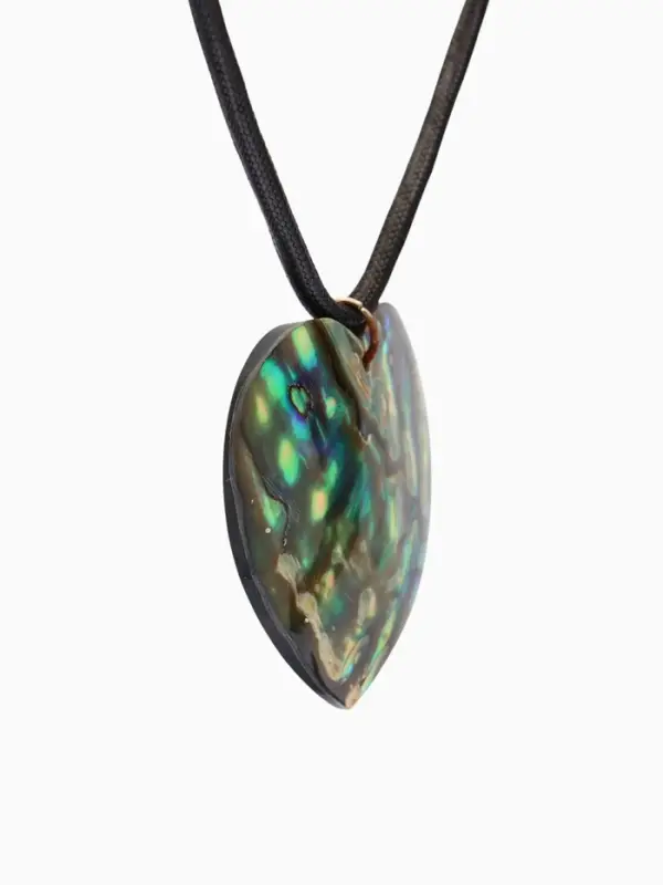 Кулон "Сердце" ракушка абалон 25 см