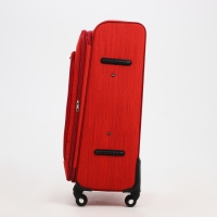 Чемодан большой 95 л (L), отдел на молнии, с расширением, кодовый замок, 4 колеса, наружный карман, цвет красный