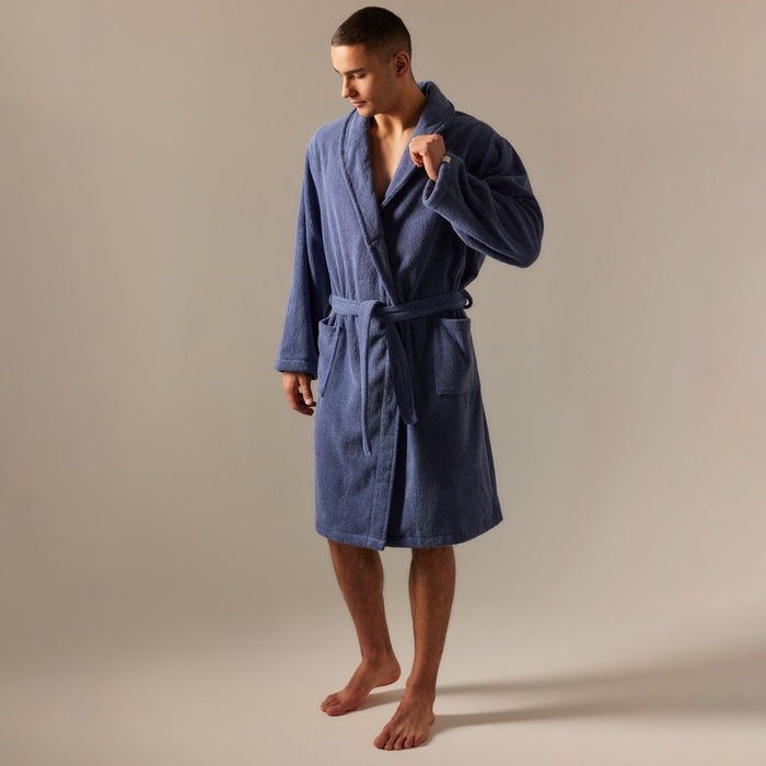 Халат махровый мужской SL HOME: Basic "Ривьера", размер M, 100% хлопок, 420 г/м2