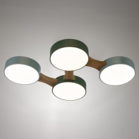 Люстра "Пиатти" 4LED 96Вт 3000-6000К синий зеленый 65х48х5 см BayerLux