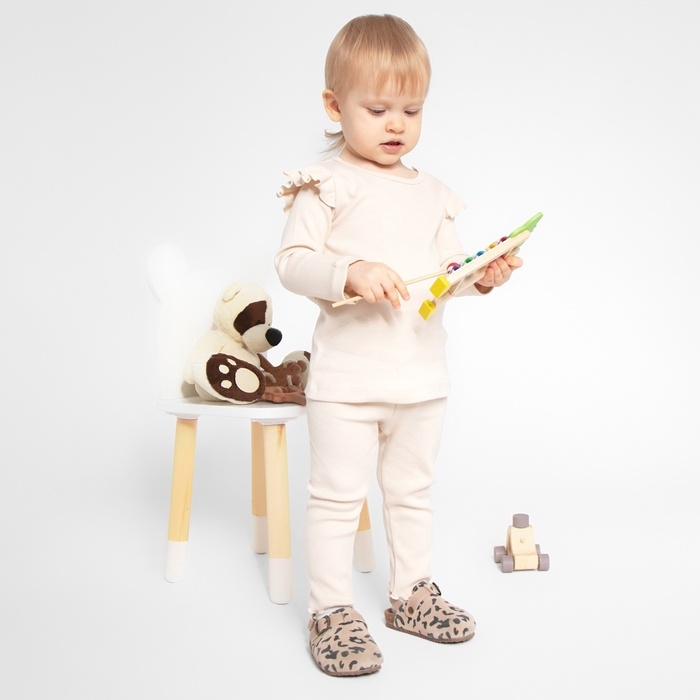 Комплект (лонгслив и брюки) для девочки MINAKU, цвет светло-бежевый, рост 68-74 см Комплект (лонгслив и брюки) для девочки MINAKU, цвет светло-бежевый, рост 68-74 см