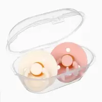 Набор классических пустышек, 2 шт., латекс, персиковый/айвори, в контейнере, от 3 мес., M&B