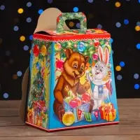 Подарочная коробка &laquo;Снеговик с подарком&raquo; 16&times;10&times;18 см