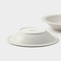 Тарелки Magistro Jarwah Lausanne, 550 мл, 21,3&times;4 см, глубокие, набор 2 шт, фарфор, серые