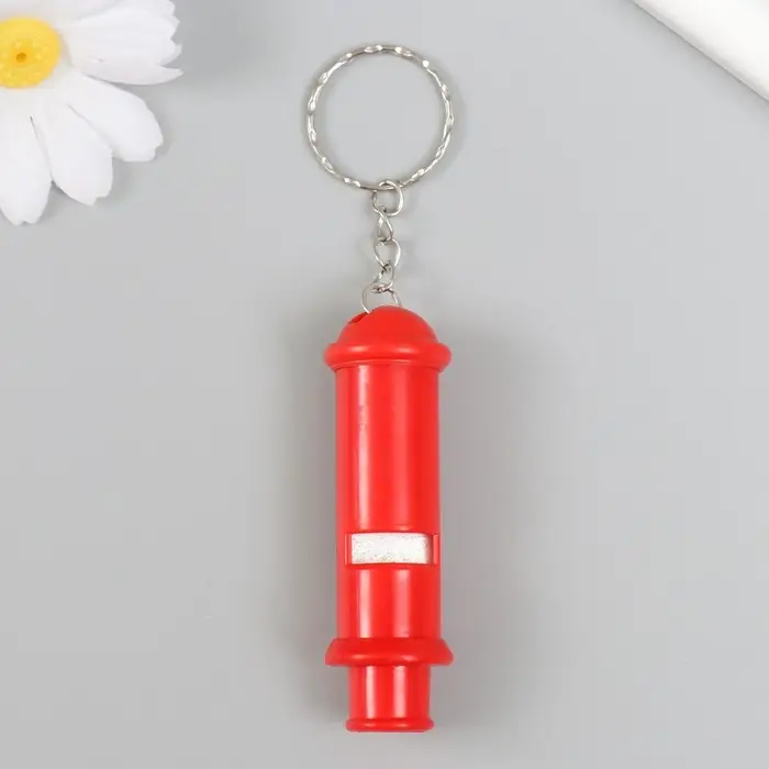 Брелок для ключей на кольце &laquo;Свисток&raquo;, пластик, 6.3&times;2.2&times;2.2 см, МИКС