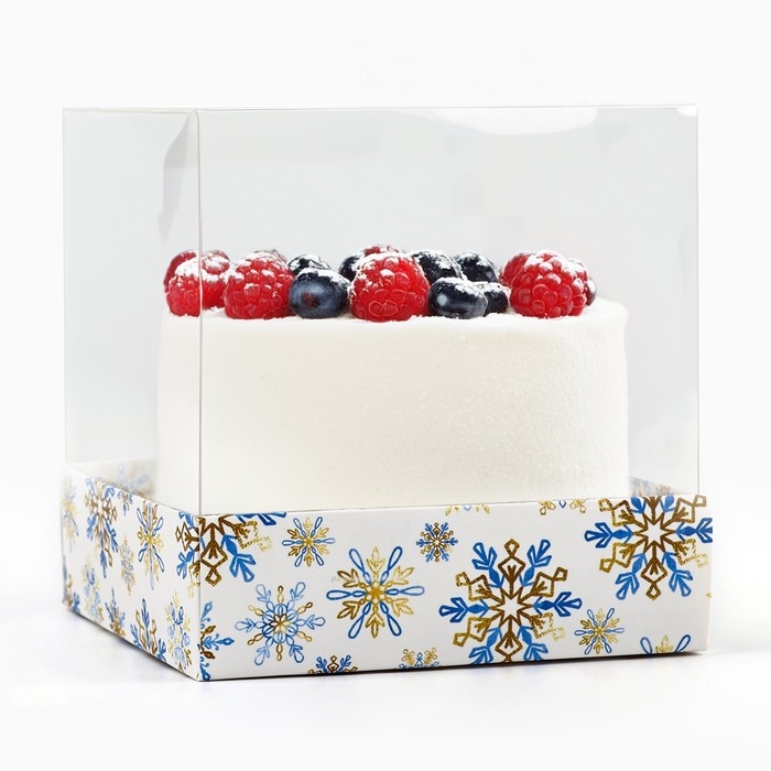 Коробка для кондитерских изделий «Снежная сказка», 10 х 10 х 10 см, Новый год Коробка для кондитерских изделий «Снежная сказка», 10 х 10 х 10 см, Новый год