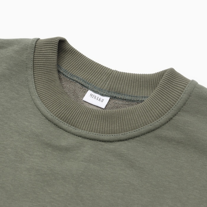 Джемпер мужской MINAKU: Basic line MAN , цвет хаки, р-р 46 Джемпер мужской MINAKU: Basic line MAN , цвет хаки, р-р 46