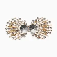 Зажим для кардигана "Ажур", веер, цвет белый в золоте