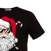 Пижама новогодняя мужская KAFTAN "Дед Мороз", цвет красный/чёрный, размер 54 Пижама новогодняя мужская KAFTAN "Дед Мороз", цвет красный/чёрный, размер 54