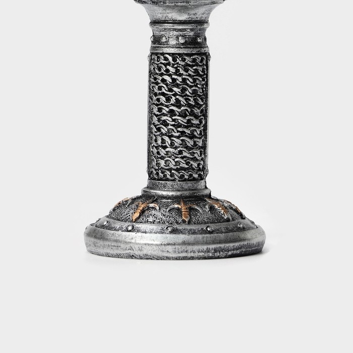 Бокал &laquo;Щит&raquo;, 200 мл, 8&times;19 см, цвет серебряный