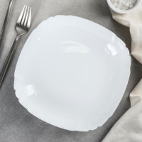 Тарелка глубокая Luminarc Lotusia, 550 мл, d=22 см, стеклокерамика, цвет белый