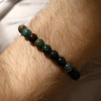 Браслет шар №8 &laquo;Яшма зелёная&raquo;, 5,5 см