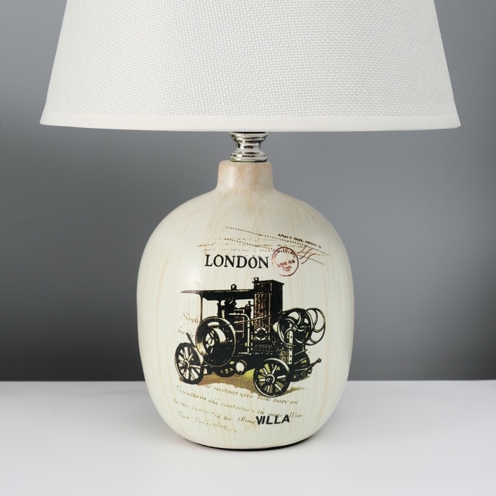 Настольная лампа с абажуром RISALUX &laquo;Аджена&raquo;, Е14, 40 Вт, 22.5&times;22.5&times;32.5 см