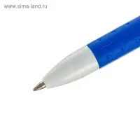 Ручка гелевая, 0.5 мм, стержень синий, корпус белый, с резиновым держателем