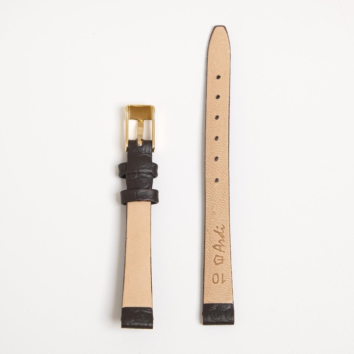 Ремешок для часов, женский, 10 мм, запряжник 65 мм, горт 105 мм, натуральная кожа Ремешок для часов, женский, 10 мм, запряжник 65 мм, горт 105 мм, натуральная кожа