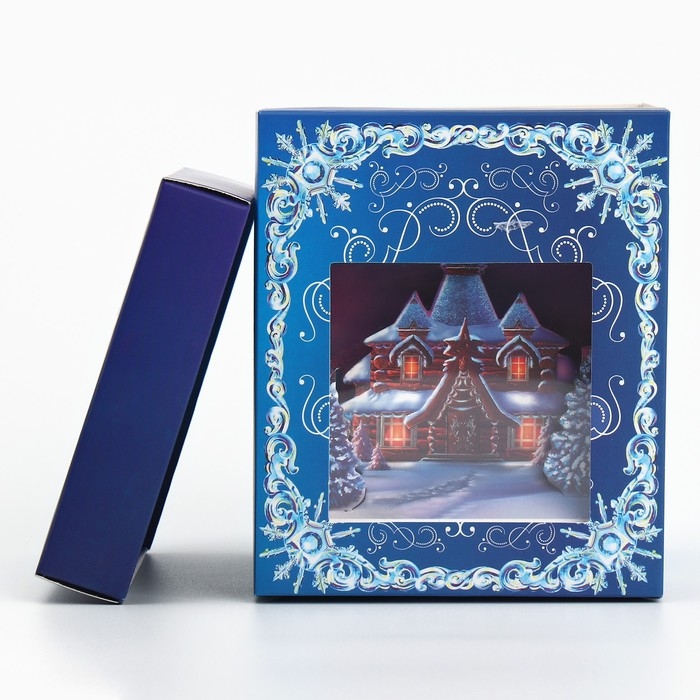 Подарочная коробкановогодняя складная с 3D эффектом &laquo;Сказка&raquo;, 11 х 11 х 13 см, Новый год
