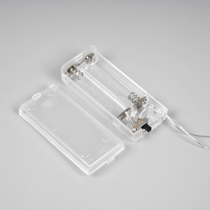 Светодиодная верхушка на ёлку &laquo;Звезда белая&raquo; 16 см, 10 LED, батарейки ААх2 (не в комплекте), свечение красное