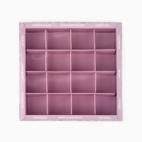 Коробка под 16 конфет с ячейками «Цветы», 19 х 19 х 3 см Коробка под 16 конфет с ячейками «Цветы», 19 х 19 х 3 см