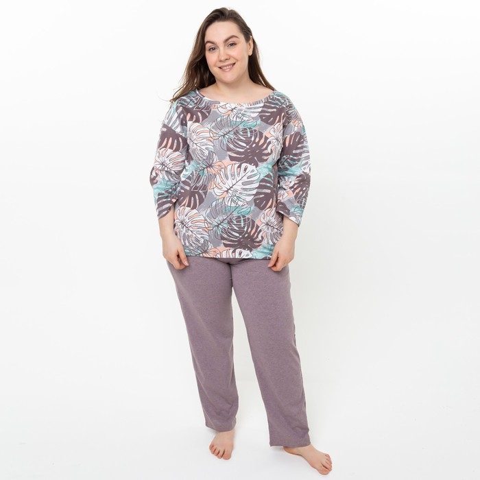 Костюм (лонгслив, брюки) женский &laquo;Оазис&raquo; цвет светло-коричневый, размер 46