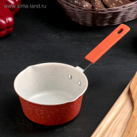 Ковш &laquo;Мрамор светлый&raquo;, 450 мл, силиконовая ручка, антипригарное покрытие, цвет МИКС