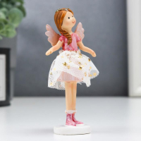 Сувенир полистоун "Ангел-малышка с косой, в белой юбочке со звёздами" розовый 10х3х5 см Сувенир полистоун "Ангел-малышка с косой, в белой юбочке со звёздами" розовый 10х3х5 см