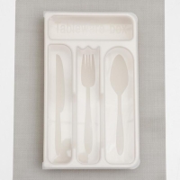 Лоток для столовых приборов с крышкой Доляна, 30&times;18&times;4,5 см, цвет МИКС