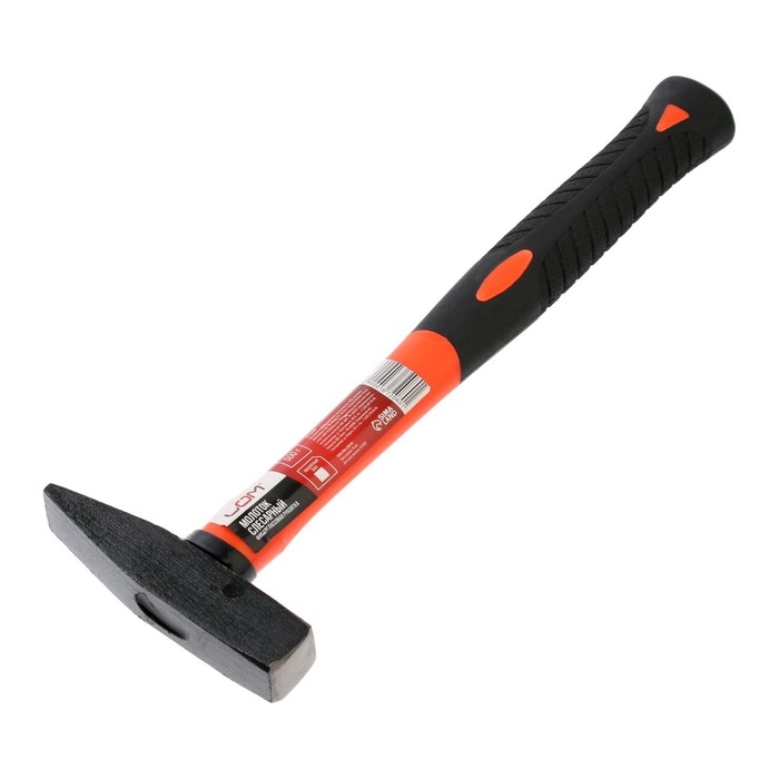 Молоток слесарный ЛОМ, квадратный боек, фиберглассовая обрезиненная рукоятка, 500 г Молоток слесарный ЛОМ, квадратный боек, фиберглассовая обрезиненная рукоятка, 500 г