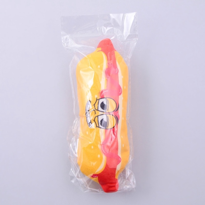 Игрушка для собак с пищалкой &laquo;&lrm;Хот-дог&raquo;&lrm; из текстиля, 18 х 7 см