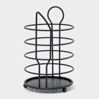 Сушилка для столовых приборов Доляна, 17&times;10,5&times;10,5 см, чёрная