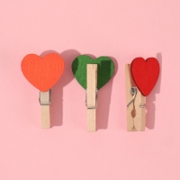 Прищепки для шитья &laquo;С сердцем&raquo;, 3,5 &times; 2 &times; 1 см, 10 шт, цвет разноцветный