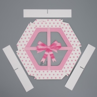 Коробка кондитерская складная, упаковка &laquo;Бант&raquo;, 23 х 23х 4 см